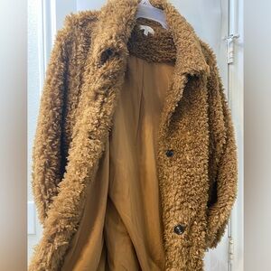 Stylish!!  New Directions Brown Faux Fur Coat 2X